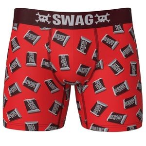 Hershey's Mens‎ Boxer Briefs Size Large Red